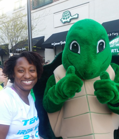 Me with the Green Turtle mascot. 